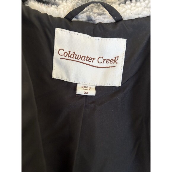 Coldwater Creek Nordic Sherpa Jacket Cozy Fleece Warm Size 2X Outerwear - Picture 8 of 12